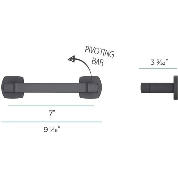 Pfister BPH-DA1B Deckard Tissue Holder, Matte Black - Picture 3 of 6